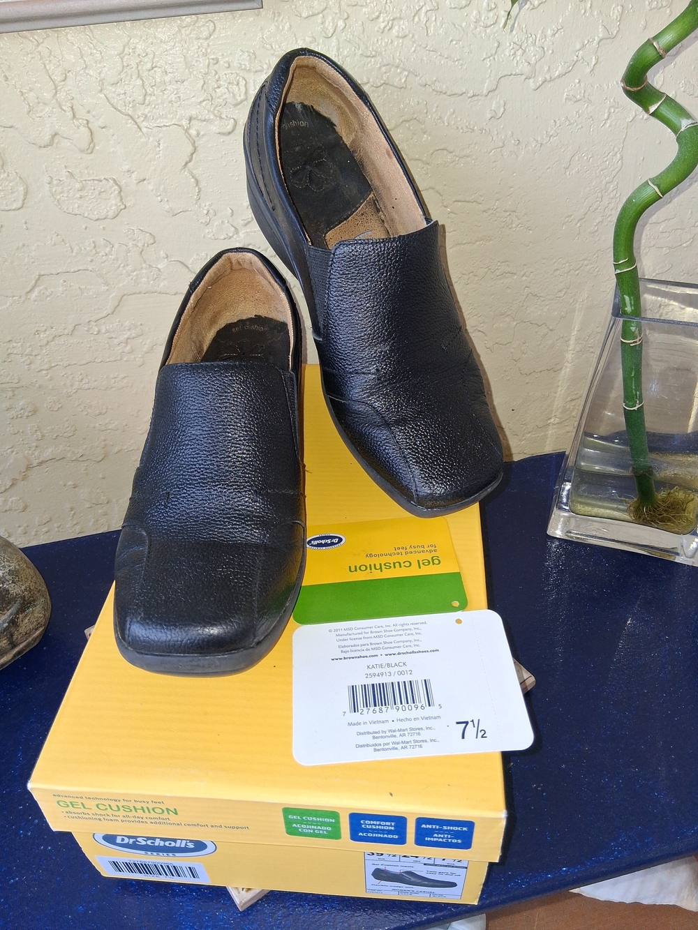 Dr. Scholl's Black Women's Slip-On Leather Loafers